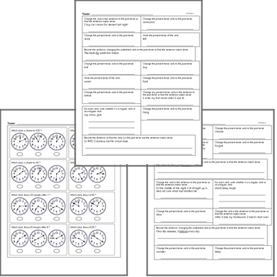 Free L.3.1.D Practice Workbook<BR>Multiple pages of practice for L.3.1.D skills.<BR>Includes third grade language arts, math, and puzzles.