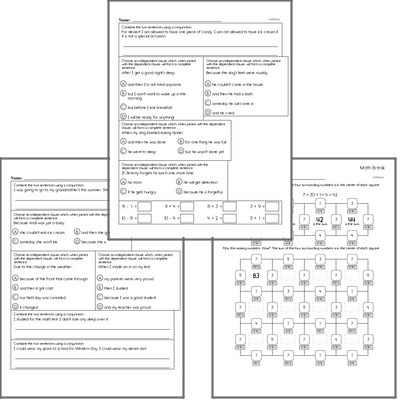 Free L.3.1.H Practice Workbook<BR>Multiple pages of practice for L.3.1.H skills.<BR>Includes third grade language arts, math, and puzzles.