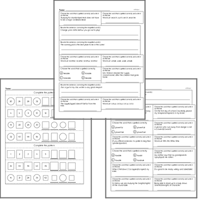 Free L.3.2.E Practice Workbook<BR>Multiple pages of practice for L.3.2.E skills.<BR>Includes third grade language arts, math, and puzzles.