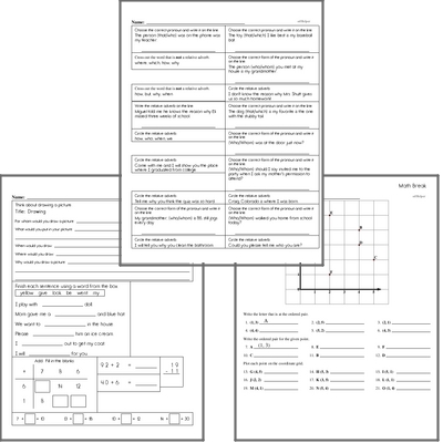 Free L.4.1.A Practice Workbook<BR>Multiple pages of practice for L.4.1.A skills.<BR>Includes fourth grade language arts, math, and puzzles.