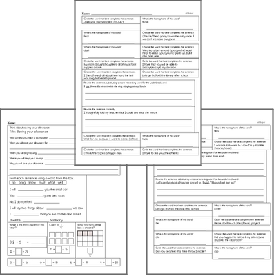 Free L.4.1.G Practice Workbook<BR>Multiple pages of practice for L.4.1.G skills.<BR>Includes fourth grade language arts, math, and puzzles.