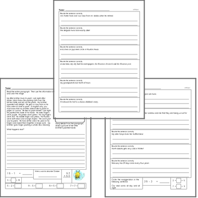 Free L.4.2.A Practice Workbook<BR>Multiple pages of practice for L.4.2.A skills.<BR>Includes fourth grade language arts, math, and puzzles.