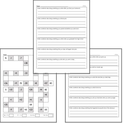 Free L.5.1.C Practice Workbook<BR>Multiple pages of practice for L.5.1.C skills.<BR>Includes fifth grade language arts, math, and puzzles.