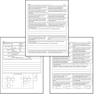 Free L.5.2.A Practice Workbook<BR>Multiple pages of practice for L.5.2.A skills.<BR>Includes fifth grade language arts, math, and puzzles.