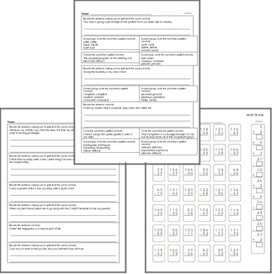 Free L.5.2.E Practice Workbook<BR>Multiple pages of practice for L.5.2.E skills.<BR>Includes fifth grade language arts, math, and puzzles.