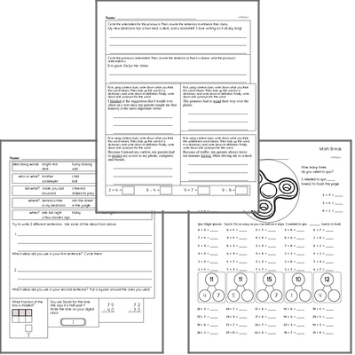 Free L.6.1.D Practice Workbook<BR>Multiple pages of practice for L.6.1.D skills.<BR>Includes sixth grade language arts, math, and puzzles.