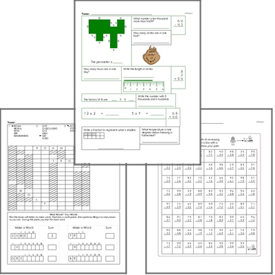 4th grade Homework Workbooks for October | edHelper