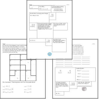 6th grade homework packets pdf