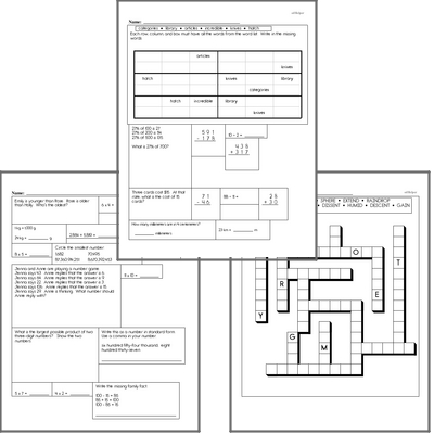 6th grade Homework Workbooks for June | edHelper