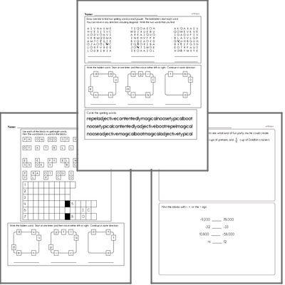 6th grade Homework Workbooks for July | edHelper