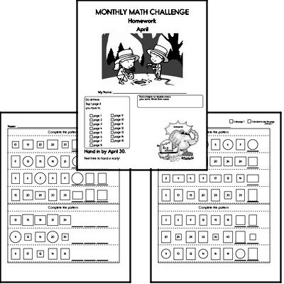 April Gifted Math Challenge Workbook for Kids