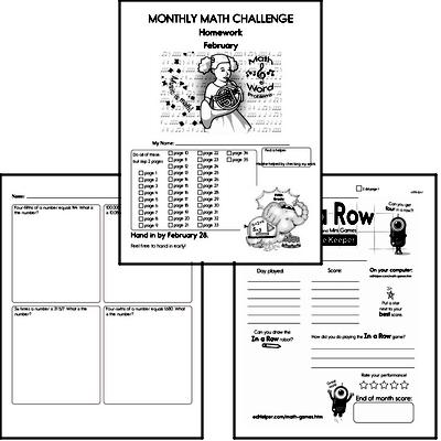 February Gifted Math Challenge Workbook for Kids
