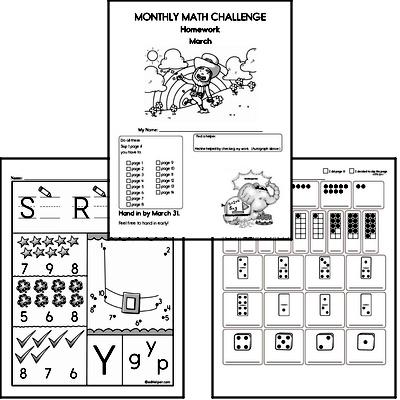 math kindergarten homework