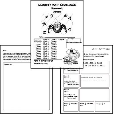 Gifted Kids Math Challenge Workbooks