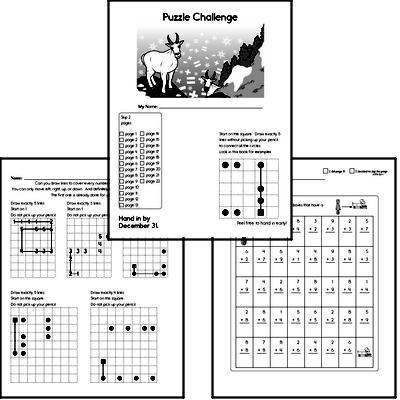 December Gifted Math Challenge Workbook for Kids