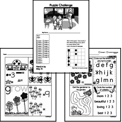 November Gifted Math Challenge Workbook for Kids