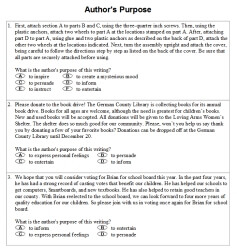 idioms school high worksheet pdf Author's Purpose  Worksheets edHelper