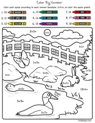 Free Color by Number Worksheets