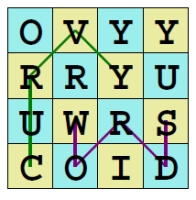 Curvy Words - A great word search alternative puzzle.  More challenging!