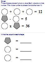 Equation Unknown Worksheets Activity Pages
