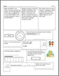 Free Word Problems PDF Math Worksheets | edHelper.com