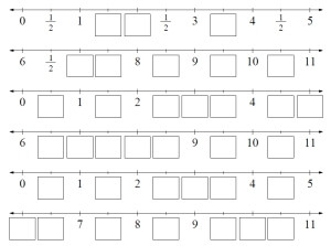 printable fraction number lines printables worksheets and lessons