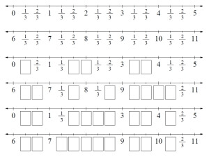 printable fraction number lines printables worksheets and lessons