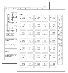 Math Workbooks with Puzzles