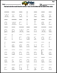 Free Handwriting Worksheets and Handwriting Based Activities