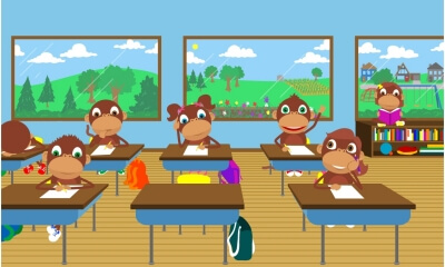 cartoon monkey class
