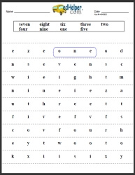 First Word Searches - Easy one line word searches that are perfect for young kids.