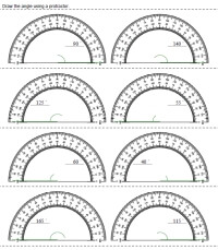 protractor printables worksheets and lessons