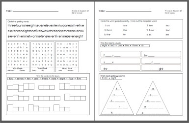 Spelling Words Practice - Mixed Spelling PDF Printable | edHelper