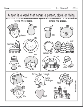 Introduction to Nouns Workbook