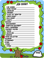 Middle School Classroom Jobs Chart