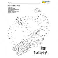 Thanksgiving Dot to Dots Worksheets Lessons and Printables