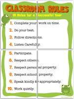 Preschool Classroom Rules Chart