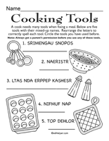 Cooking: Theme Unit - Activities, Worksheets, and Lesson Plans