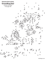 Extreme Dot To Dot Groundhog Day Worksheets