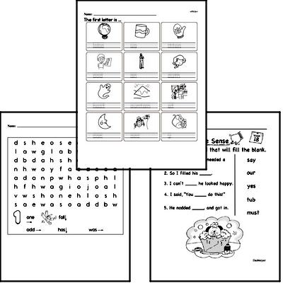 January Spelling<BR>Word Study Workbook<BR>for Kindergarteners