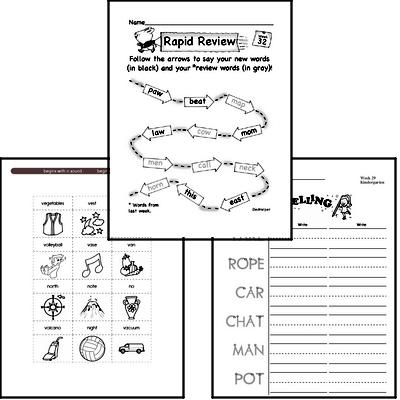 April Spelling<BR>Word Study Workbook<BR>for Kindergarteners