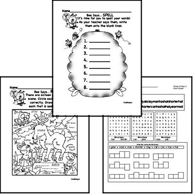 May Spelling<BR>Word Study Workbook<BR>for First Graders