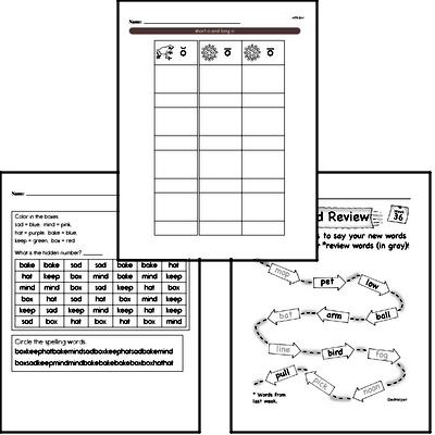 May Spelling<BR>Word Study Workbook<BR>for Kindergarteners