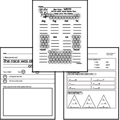 June Spelling<BR>Word Study Workbook<BR>for First Graders