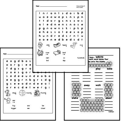 June Spelling<BR>Word Study Workbook<BR>for First Graders