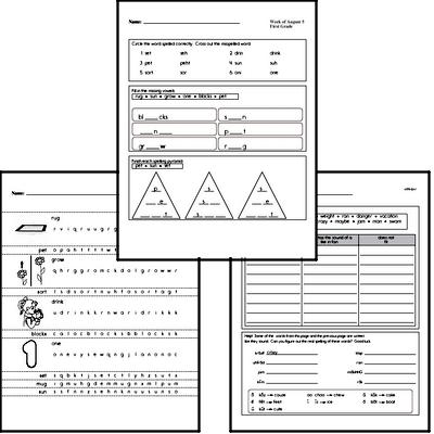 August Spelling<BR>Word Study Workbook<BR>for First Graders