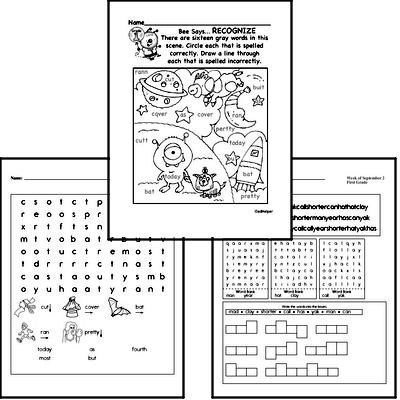 September Spelling<BR>Word Study Workbook<BR>for First Graders