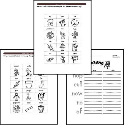 October Spelling<BR>Word Study Workbook<BR>for Kindergarteners
