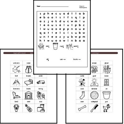 November Spelling<BR>Word Study Workbook<BR>for Kindergarteners