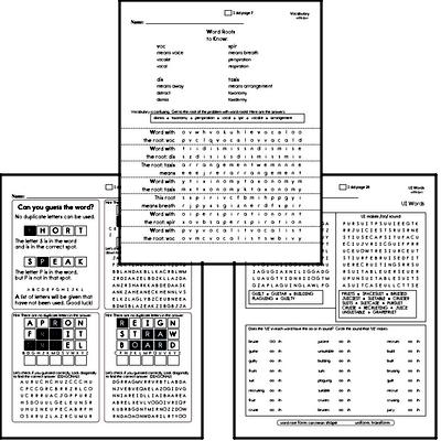 Sixth Grade Spelling List and Workbook (September book #3)<BR>Week of September 20